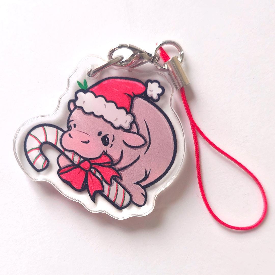 Four Seasons of Moodeng Cute Baby Pygmy Hippo Cell Phone Charm/Keychain/Bag Charm - Koodle