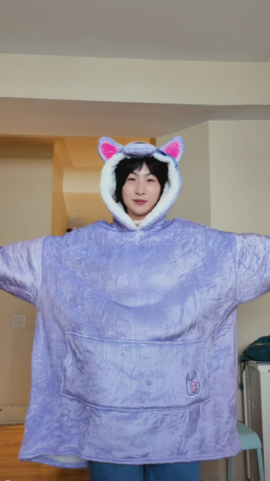 Kuni the Raccoon Fleece Blanket Hoodie - PRE-ORDER