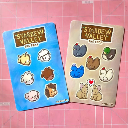 Stardew Valley Sticker Sheet (Barn and Coop Animals) - Koodle