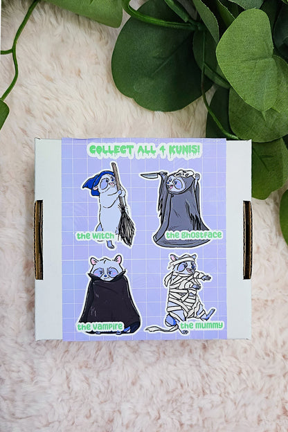 MYSTERY BAG Kuni the Raccoon Spooky Horror Iridescent Keychain Mystery Box/Keychain/Bag Charm - Koodle