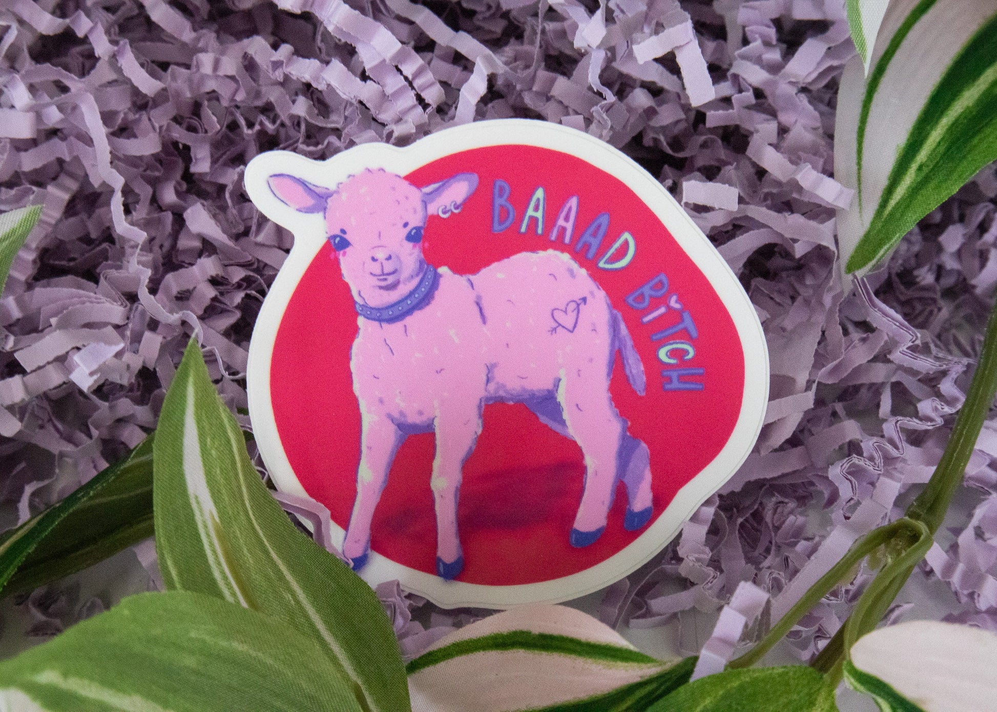 Bad B Cute Funny Matte Lamb Sticker - Koodle