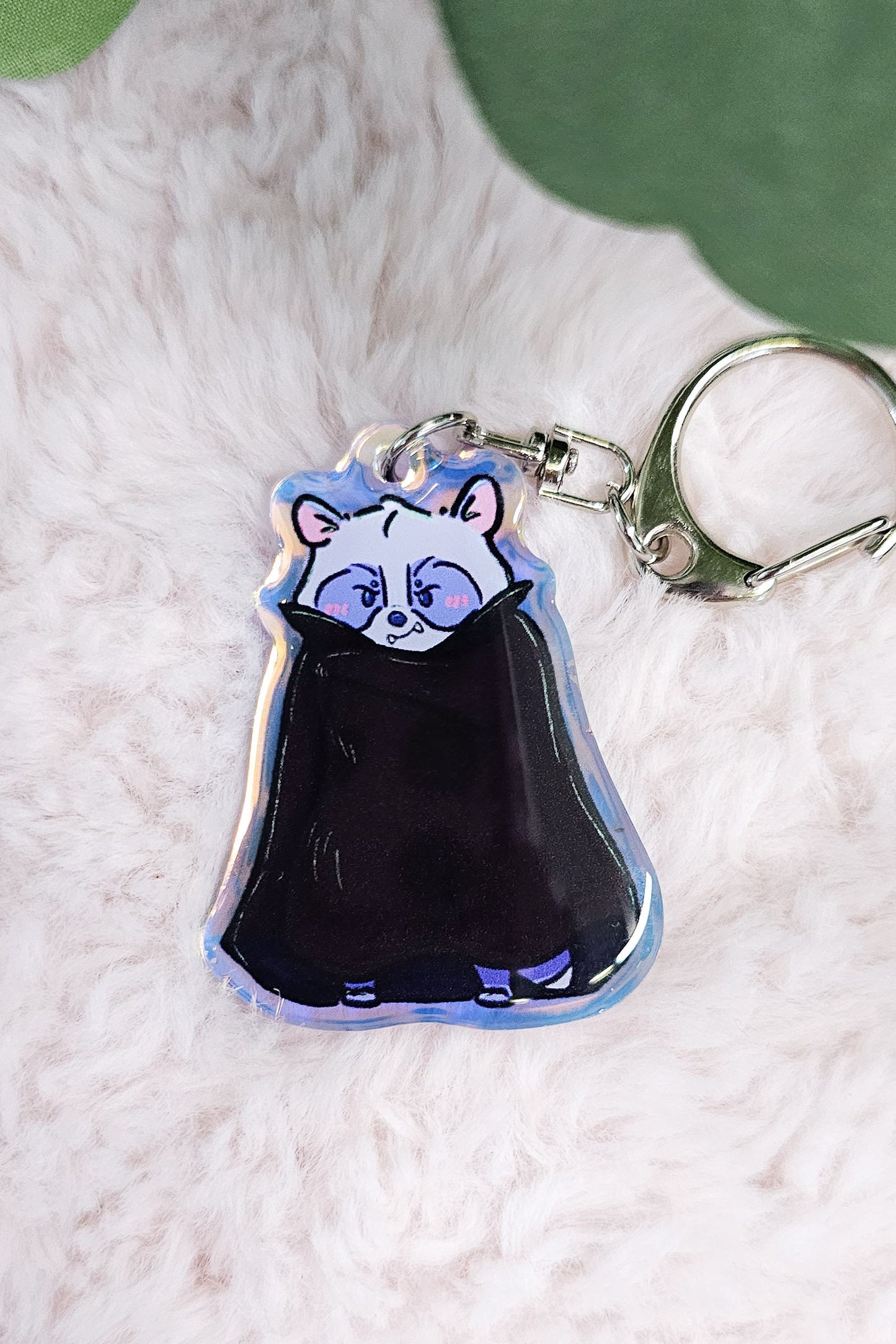 MYSTERY BAG Kuni the Raccoon Spooky Horror Iridescent Keychain Mystery Box/Keychain/Bag Charm - Koodle