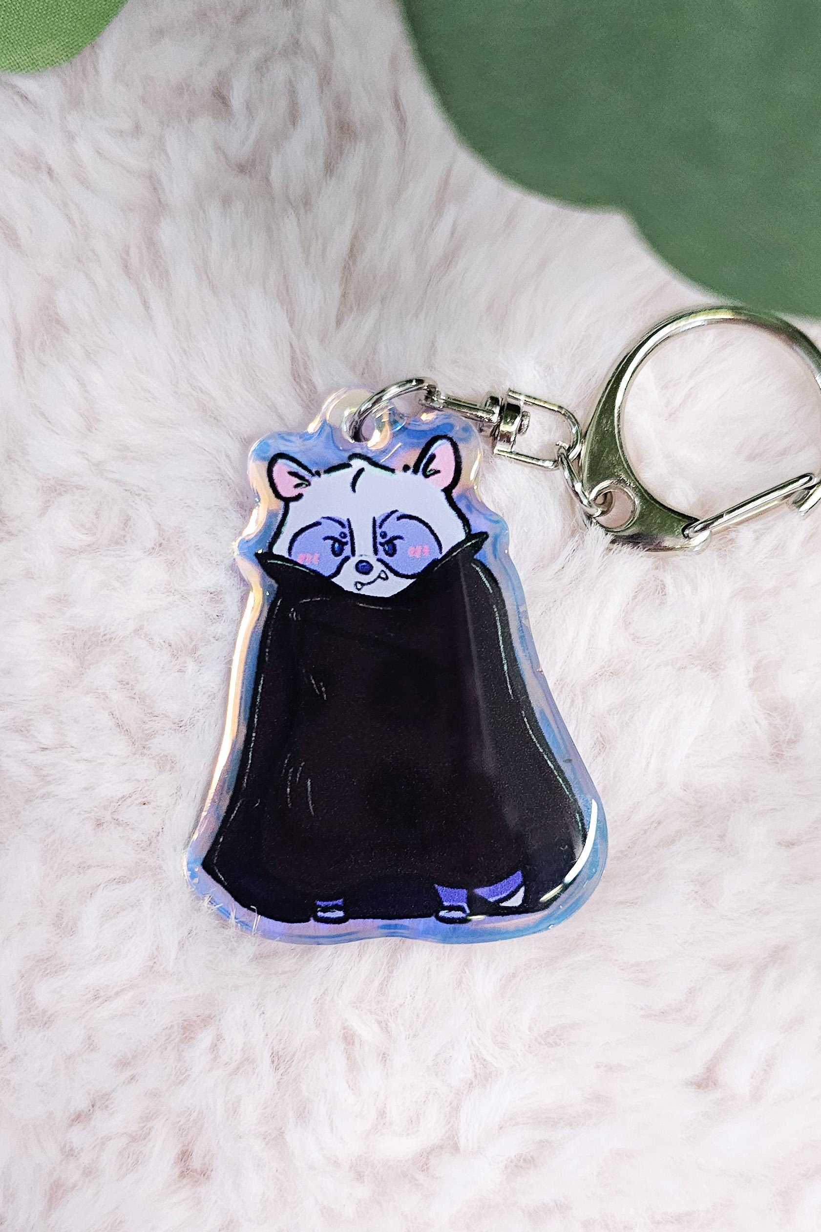 MYSTERY BAG Kuni the Raccoon Spooky Horror Iridescent Keychain Mystery Box/Keychain/Bag Charm - Koodle