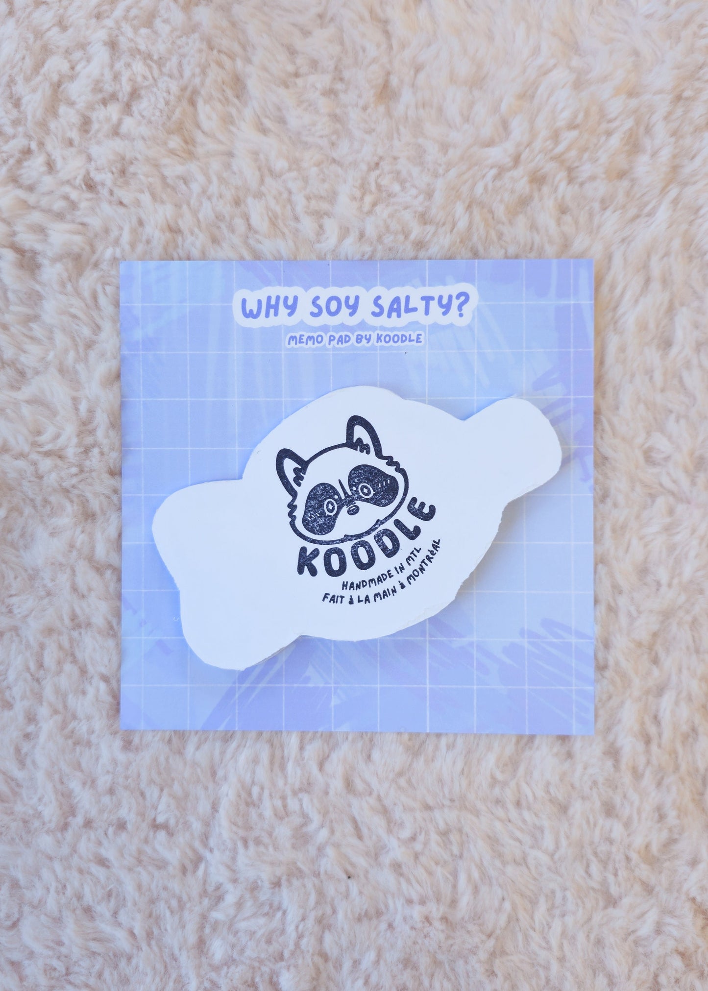 Why Soy Salty? Kawaii Asian Fish - Shaped Soy Sauce Container Memo Pad - Koodle