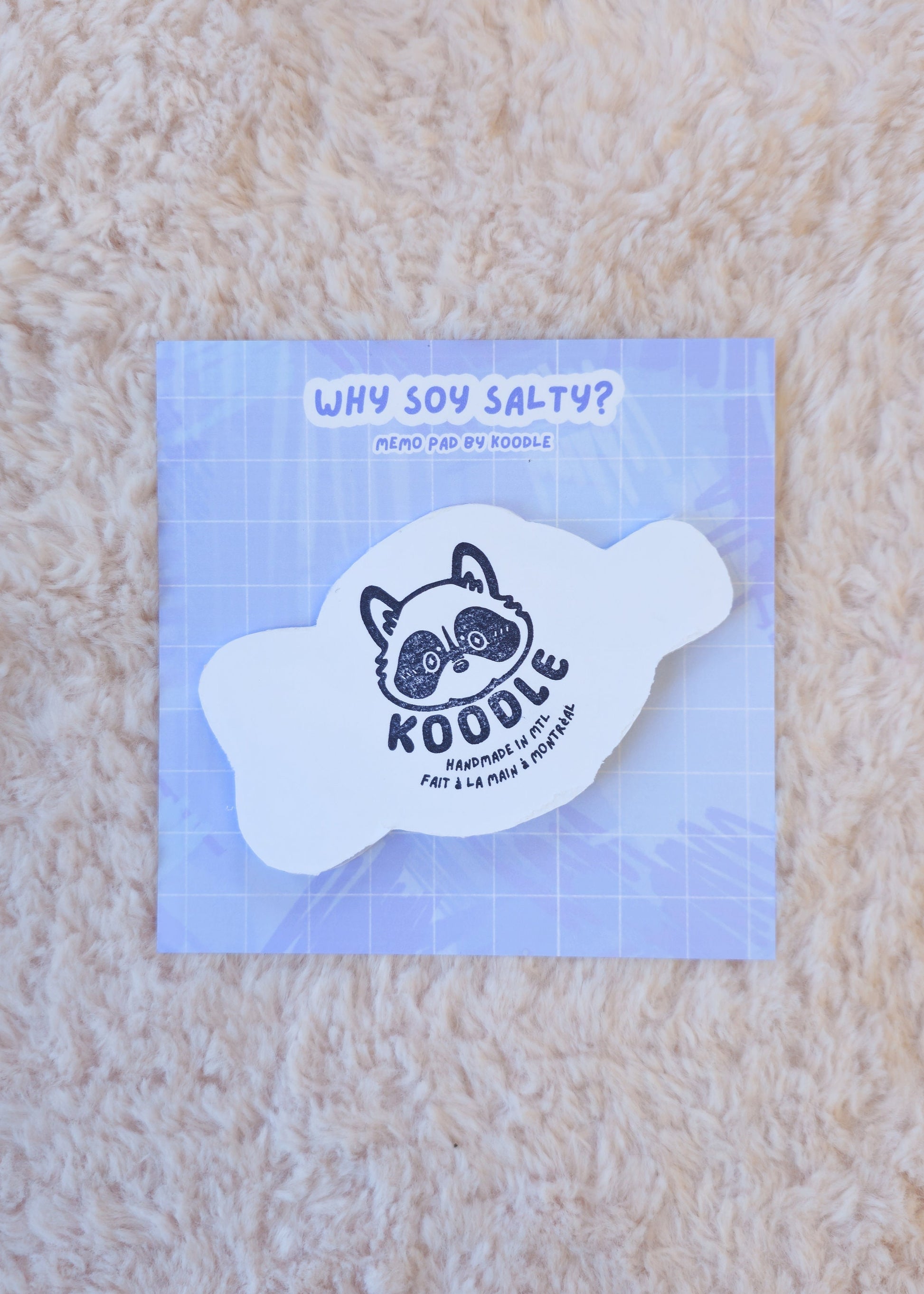 Why Soy Salty? Kawaii Asian Fish - Shaped Soy Sauce Container Memo Pad - Koodle
