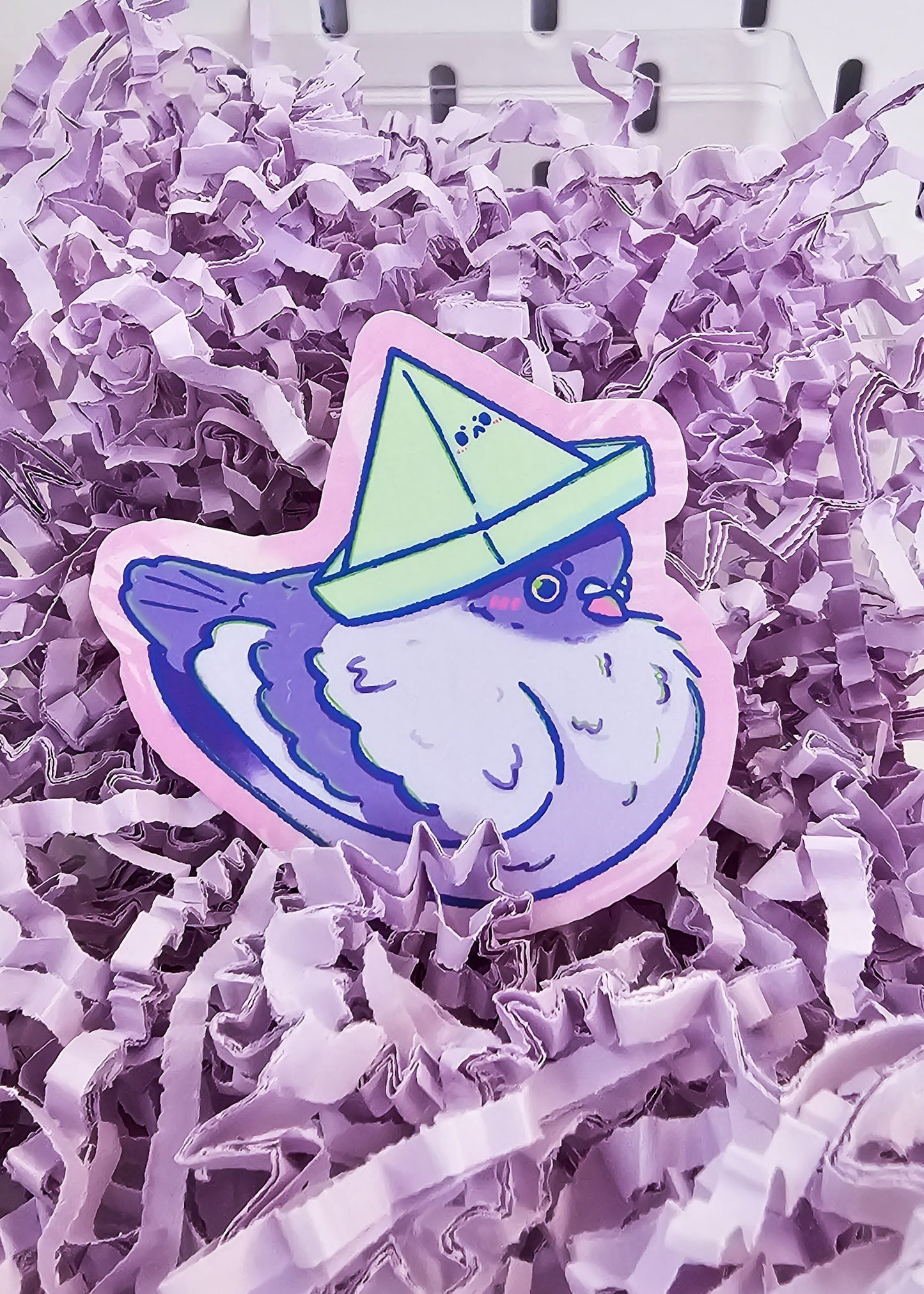 Cute Pigeon Wearing Paper Hat Sticker - Koodle