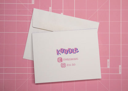 Cute & Cozy Valentine's Yeti Cryptid Greeting Card - Koodle