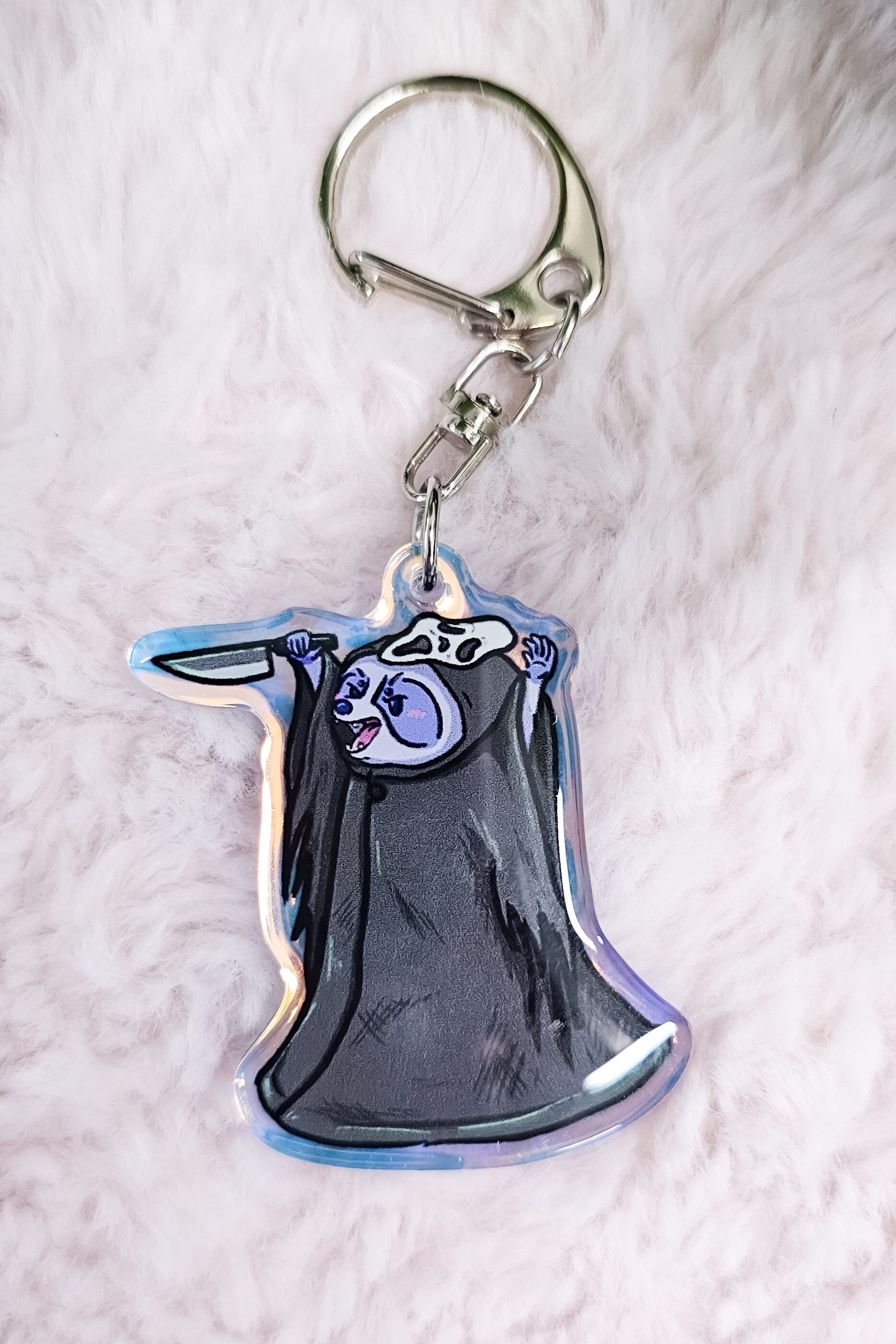 MYSTERY BAG Kuni the Raccoon Spooky Horror Iridescent Keychain Mystery Box/Keychain/Bag Charm - Koodle