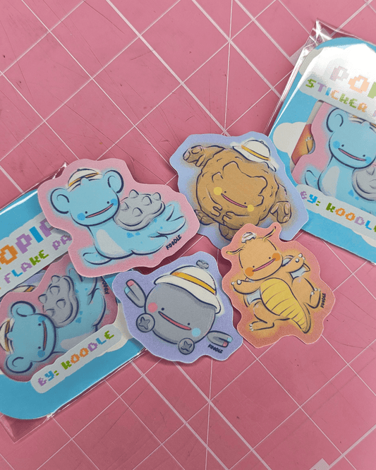 Pokopia Ditto Variants Flake Sticker Pack - Koodle